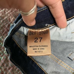 Driftwood Marilyn Embroidered Skinny jeans.  Worn once.